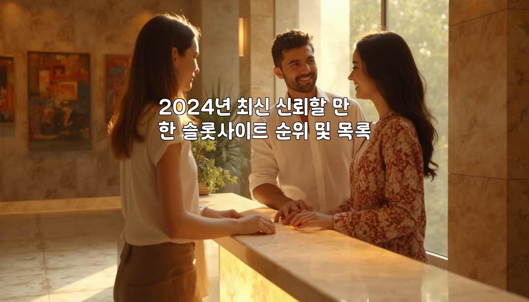 2024년 최신 신뢰할 만한 슬롯사이트 순위 및 목록