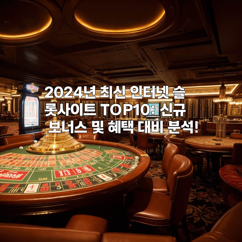 2024년 최신 인터넷 슬롯사이트 TOP10: 신규 보너스 및 혜택 대비 분석!