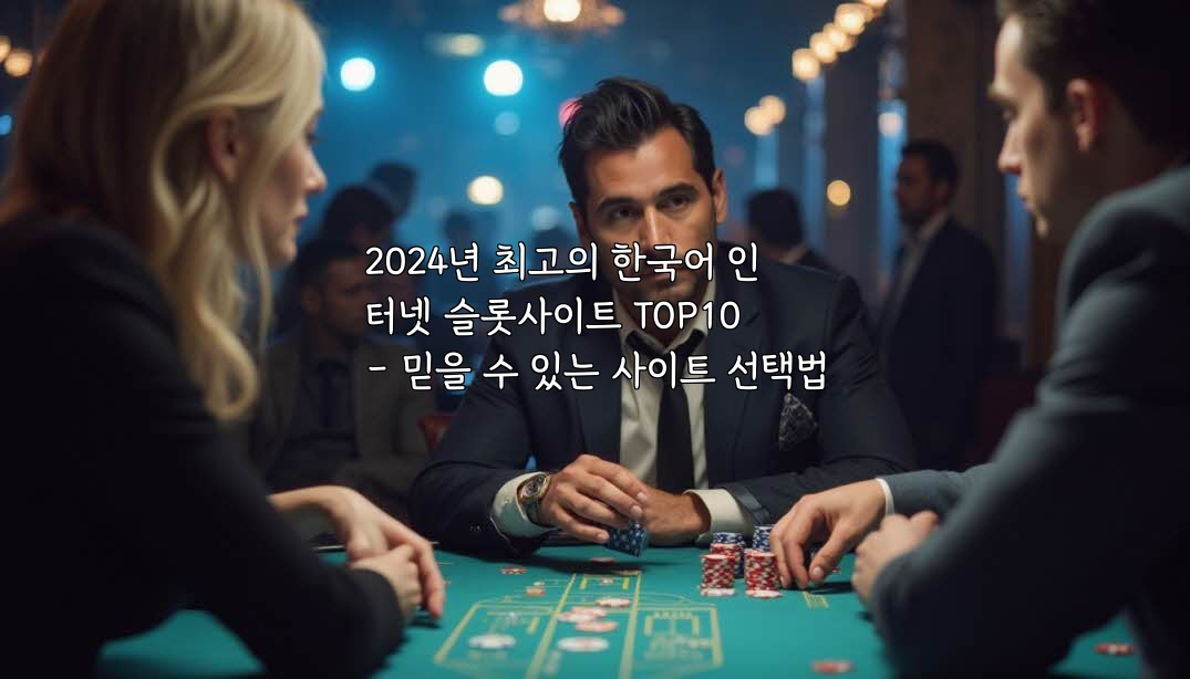 2024년 최고의 한국어 인터넷 슬롯사이트 TOP10 – 믿을 수 있는 사이트 선택법