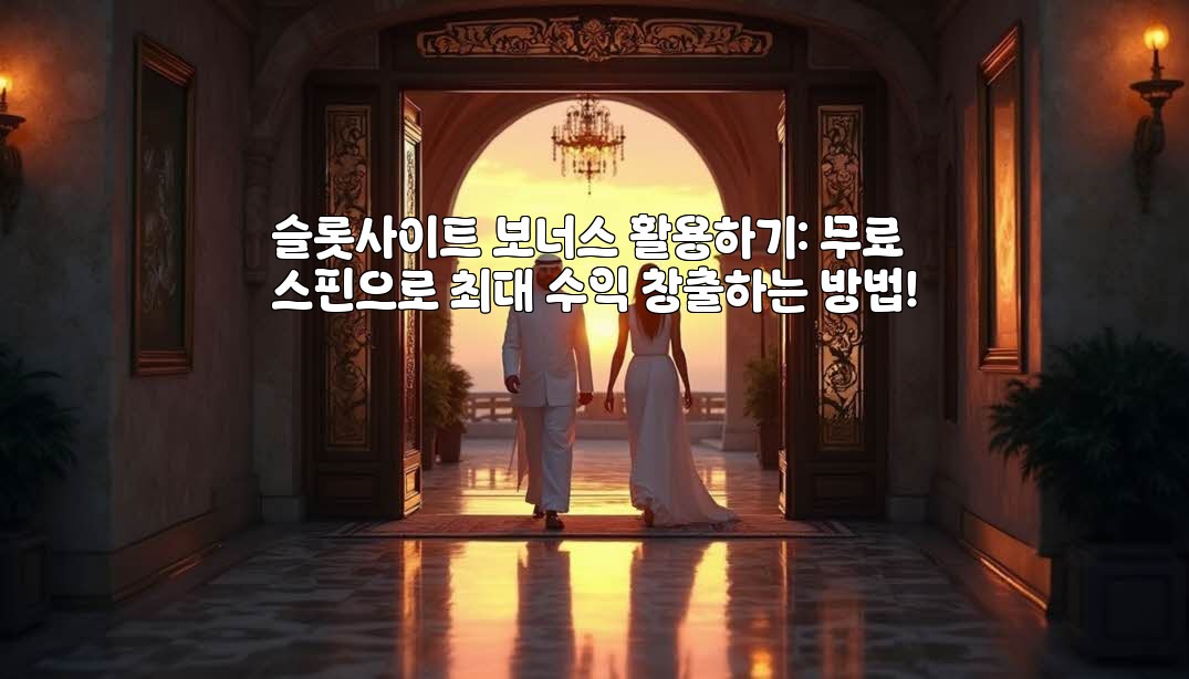 슬롯사이트 보너스 활용하기: 무료 스핀으로 최대 수익 창출하는 방법!